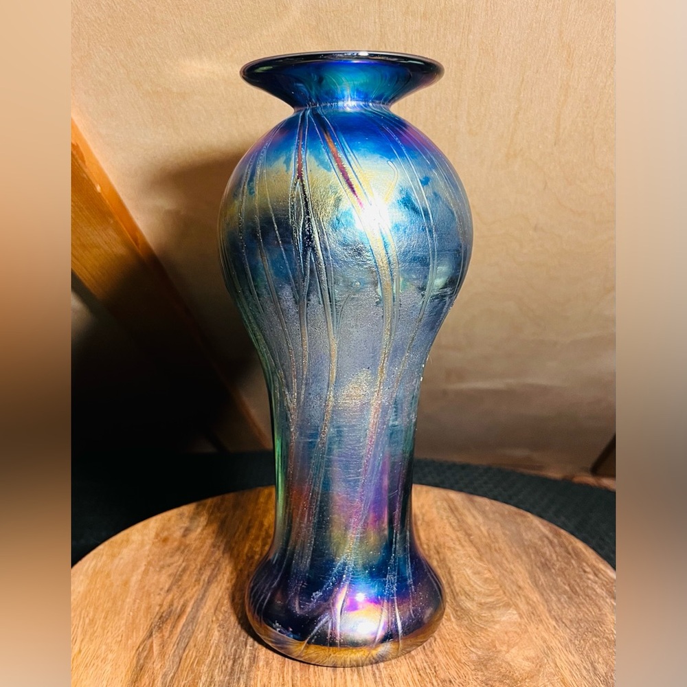 SOLD!! Garry Cohen Blown Glass Favrile Glass Vase
